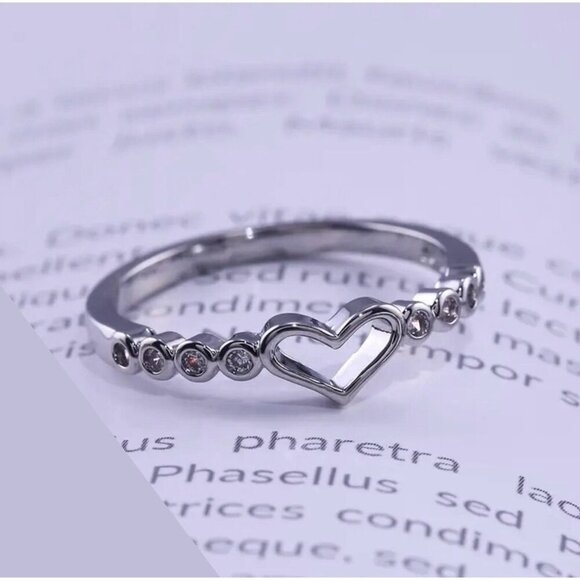 Sterling Silver Heart Ring - Picture 1 of 5